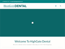 Tablet Screenshot of highgatedental.com